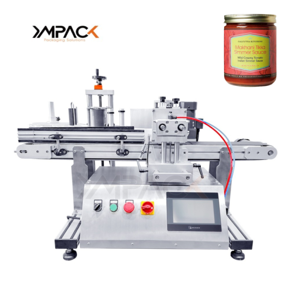 Automatic Desktop Labeler Machine Food Cosmetic Plastic Glass Round Bottle jars