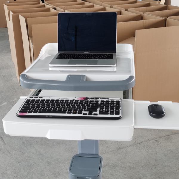 Carro de ordenador portátil médico ergonómico, estación de trabajo móvil para hospitales