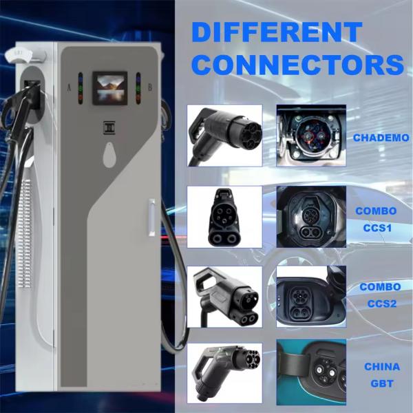 20kw 30kw 40kw 60kw 380V OCPP1.6J Estação Dc Carregador de Carros Elétricos Rápido GBT CCS1 CHAdeMO CCS2 Estação de Carregamento Ev