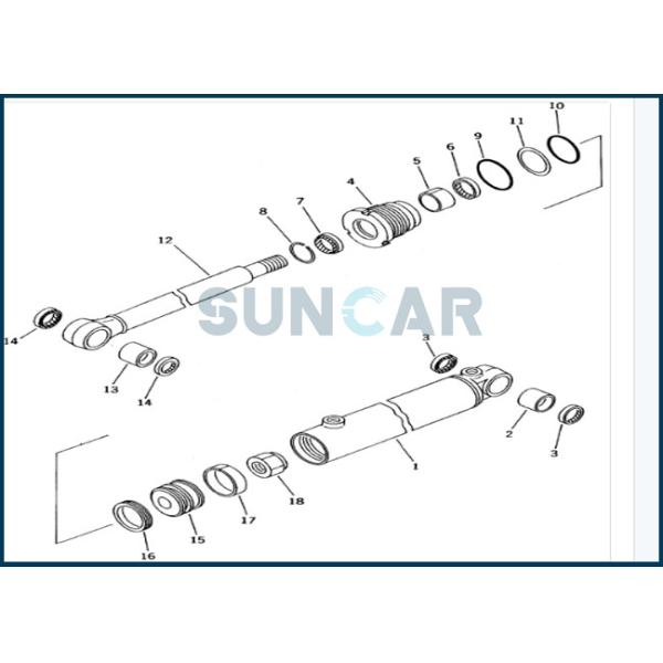 707-98-11120 набор уплотнения цилиндра 7079811120 Clam для KOMATSU WA40 WA50