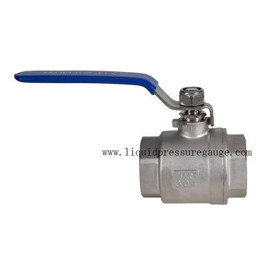 2 PC Full Port SS304 Ball Valve With Bule Handle 1/2 Inch NPT WOG1000