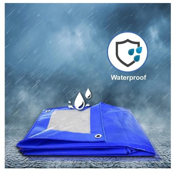 Blue / Silver Light Duty Tarpaulin Waterproof 85-120GSM