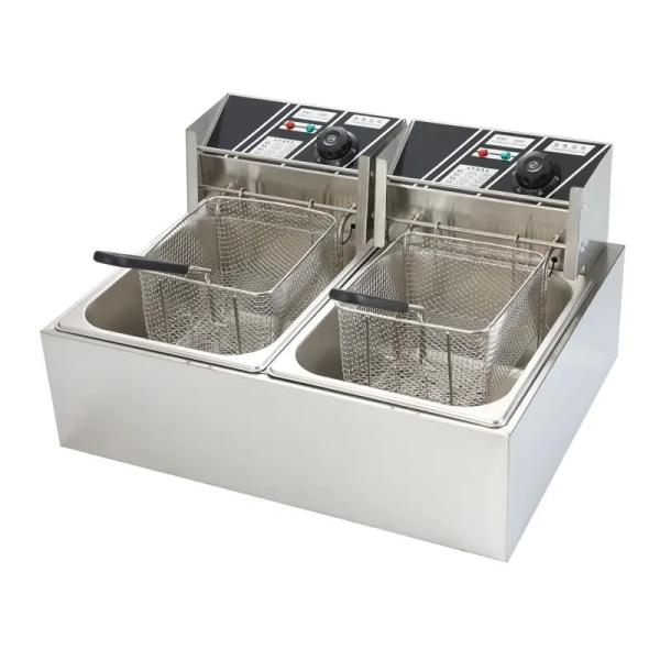 Griddle Braised Stove and Fryer All-in-one Machine Commercial Stall Gas Hand-held Cake Machine Fryer Equipment