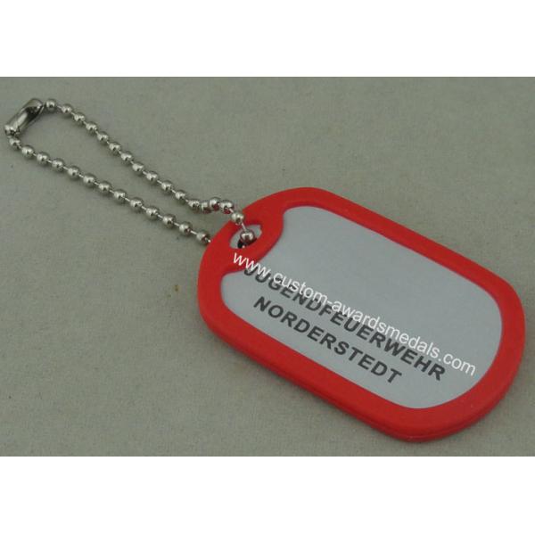 Laser Engraved Personalized Police Dog Tags , Die Stamped Pet Tag And Nickel Plating