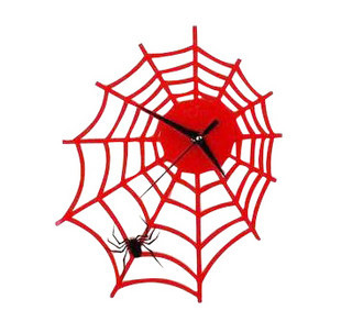 Fashion Cobweb Design Acrylic Art Contemporary Wall Clocks SH-15
