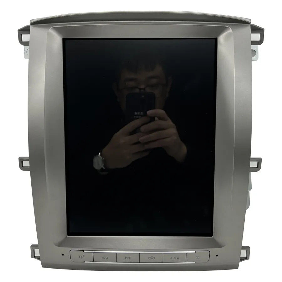 Tesla Vertical Screen Android Car Radio Multimedia 12,1 дюйма Для Toyota LC100 2002-2007 года