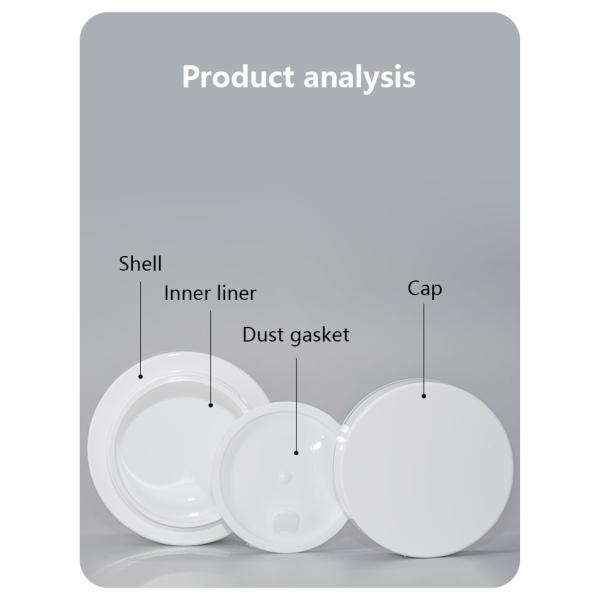 50g/100g Customized Color And Logo Double Wall PP Cosmetic Jar Skin Care Packaging UKC46