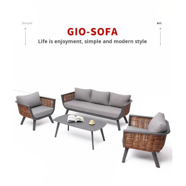 Conjunto de móveis de jardim de rotão PE