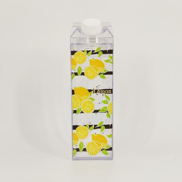 Customized Logo Acceptable 500ml 1000ml Transparent Acrylic Milk Carton Water Bottle