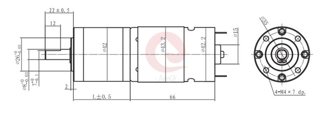 мотор редуктора DC 775 42mm 12V 24V с планетарной коробкой передач JQM-42RP775 для автоматической складывая двери