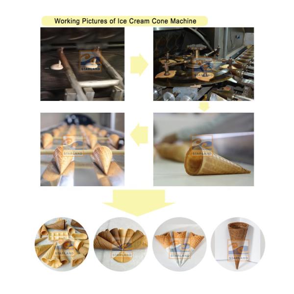 Конус вафли легкой закускы делает коммерчески машину 10kg/Hour конуса мороженого