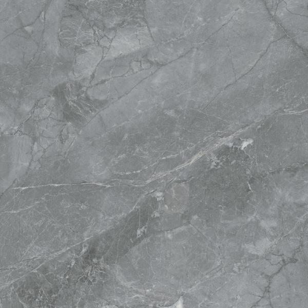 600x600 Gray Polished Porcelain Tiles With Stone Imitation Texture