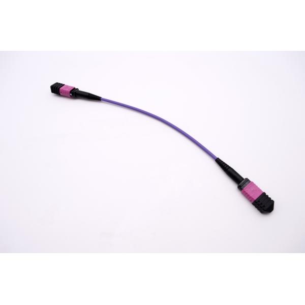MTP MPO cable , MTP MPO Patch Cable 12 fiber OM3 OM4 50/125um Plenum Rated 40G/100G high-density connections