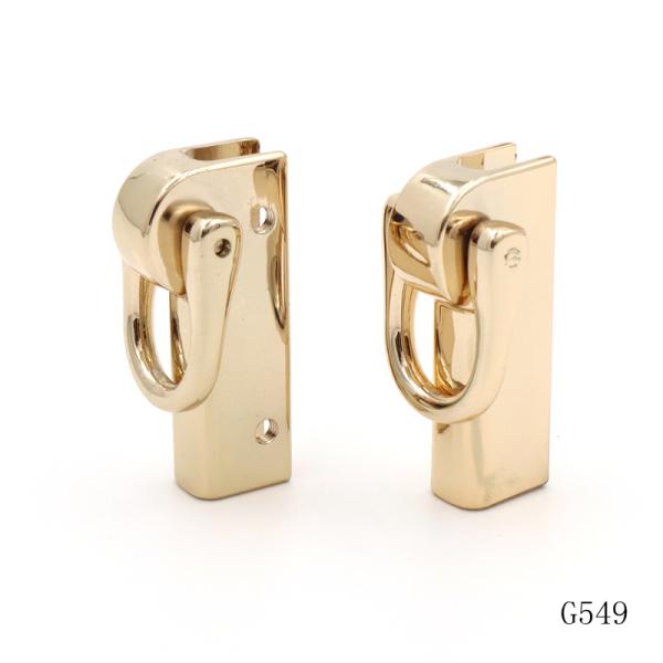 Custom Metal Bag Accessories Gold Double Ear Clip Corrosion Resistant For Bag Accessories