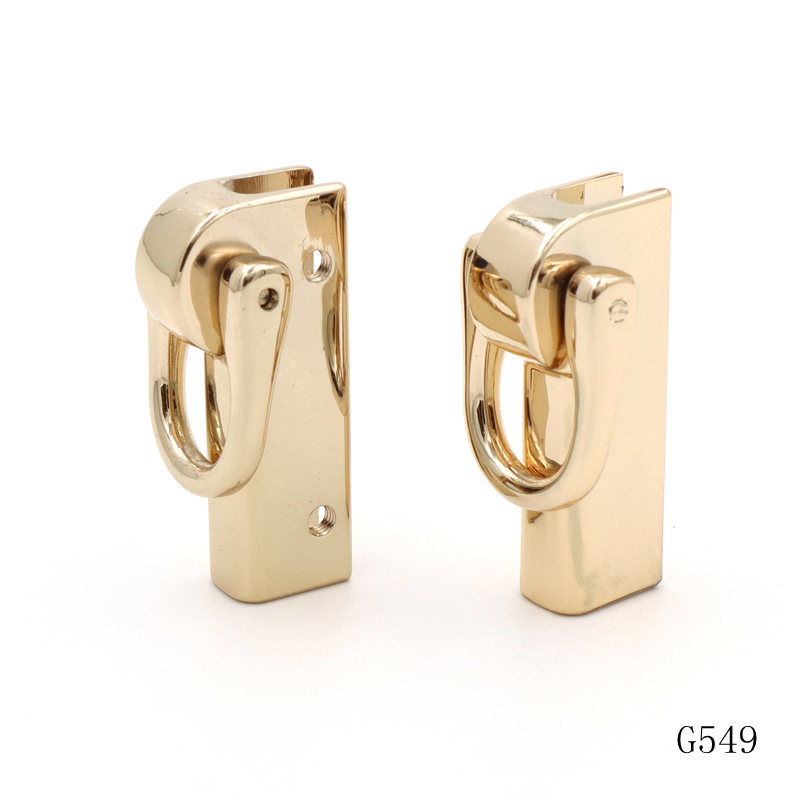 Custom Metal Bag Accessories Gold Double Ear Clip Corrosion Resistant For Bag Accessories
