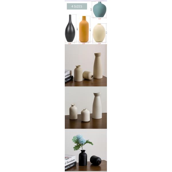 Morandi Color Ceramic Flower Pots Nordic Modern Small Bud Vase for Anniversary Occasion