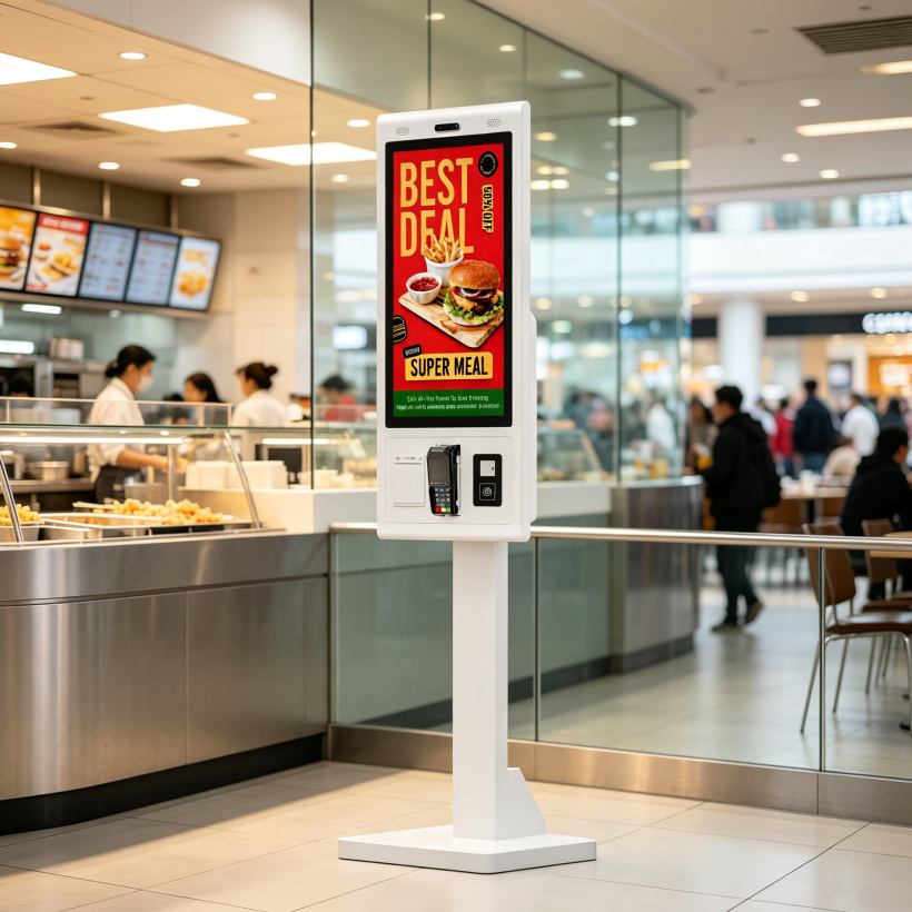 Self Service Kiosk 27 inch Floor-standing for Restaurant Dining ordering
