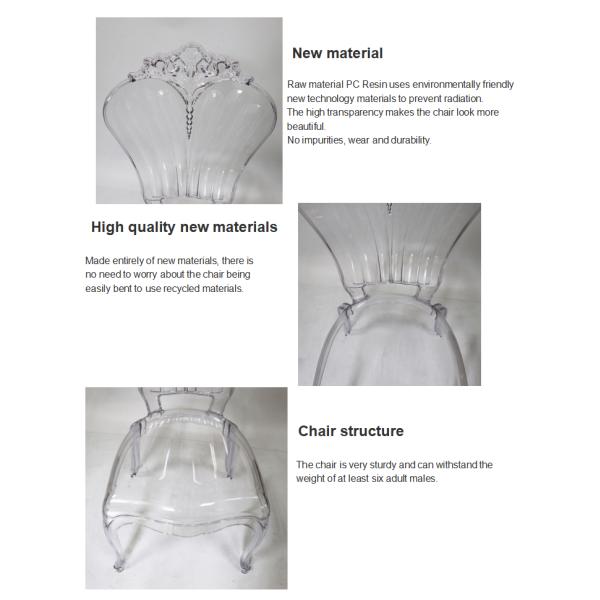 Modern Plastic Resin Acrylic Dining Chair For Wedding Party And Restaurant