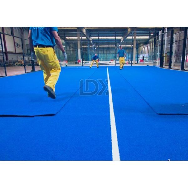 Blue Green Color Padel Court Curved Artificial Grass Sports Synthetic Turf Carpet