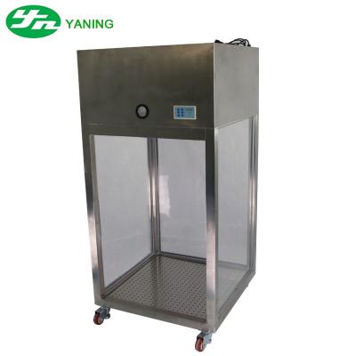 Sistema de fluxo laminar de aço inoxidável do ar, provando a cabine para matérias primas
