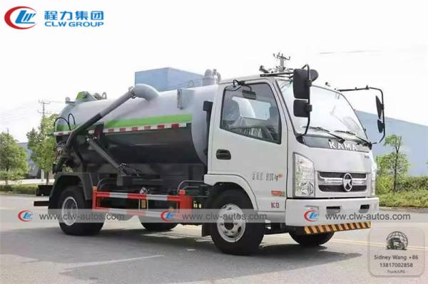 Caminhão da sução da água de esgoto do vácuo de KAMA 4x2 5000L para serviços do saneamento