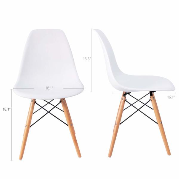 Modern Style Nordic Dining Chairs Shell Lounge Plastic Chair For Kitchen Bedroom Living Room