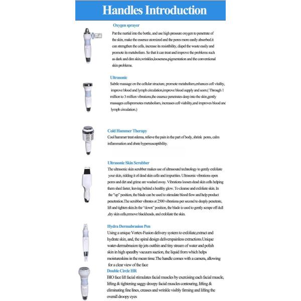 6 в 1 оборудовании салона ухода за лицом Hydrodermabrasion машины красоты гидры очищая