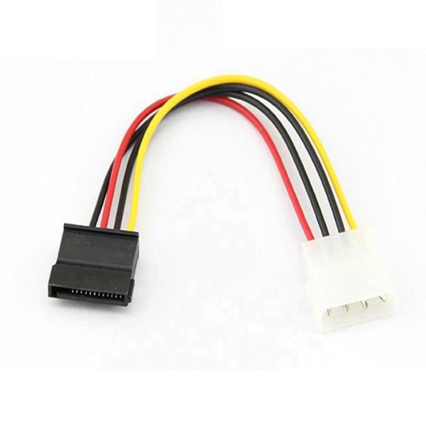 Dual Molex 4 Pin To 8 Pin OD6mm SATA Extension Cable Hard Drive Power Cord