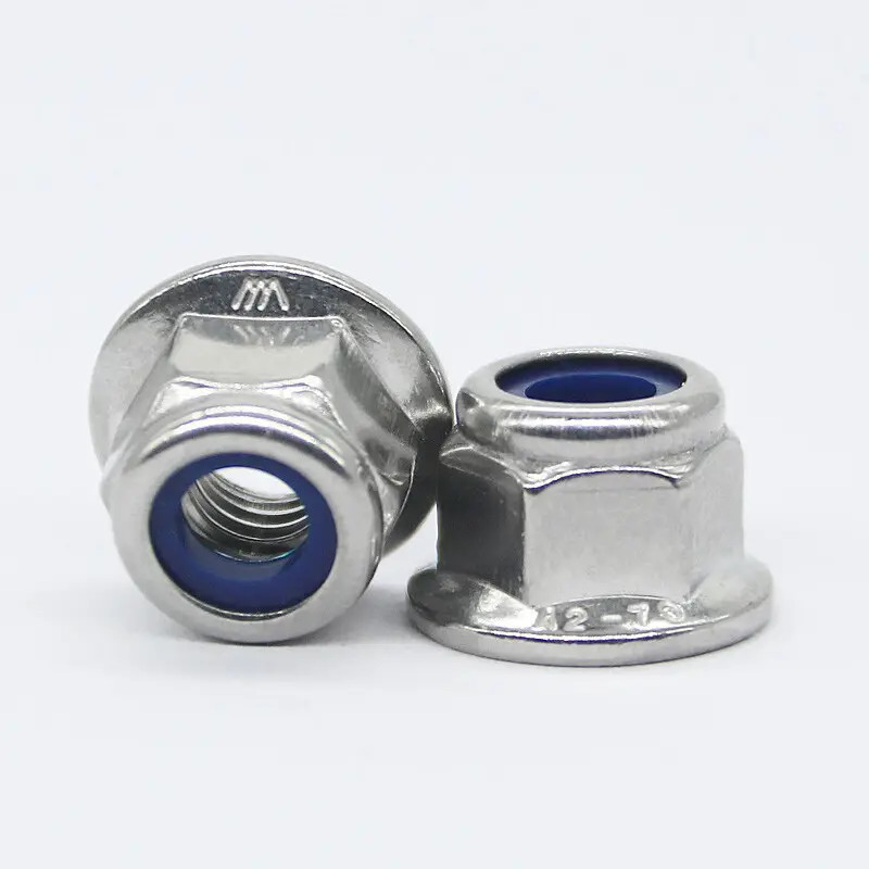 DIN 985 Dichromate Hexagon Lock Nut with Nylon Insert M10 x 1.5 Class 8 Gold Prevailing Torque Self‑Locking Nut