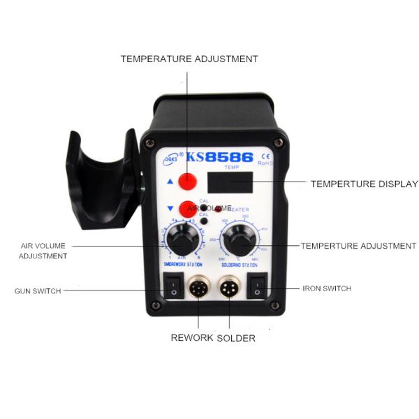 SMD Gun AC110V 700W SMD Rework Soldering Station 120cm Handle