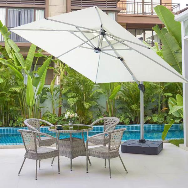 Couleur personnalisée Meubles d'extérieur modernes Jardin Patio Parapluie pour hôtel et restaurant