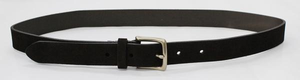 Classic Suede Leather Coffee Color Mens Casual Belts With Nickel Buckle , Hand Stitching