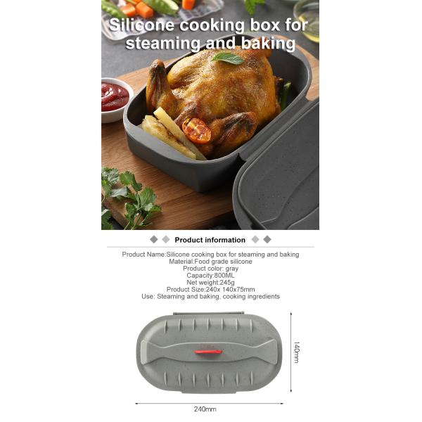 Heat Resistant steamer Box Baking Silicone Cooking Steamer for Microwave