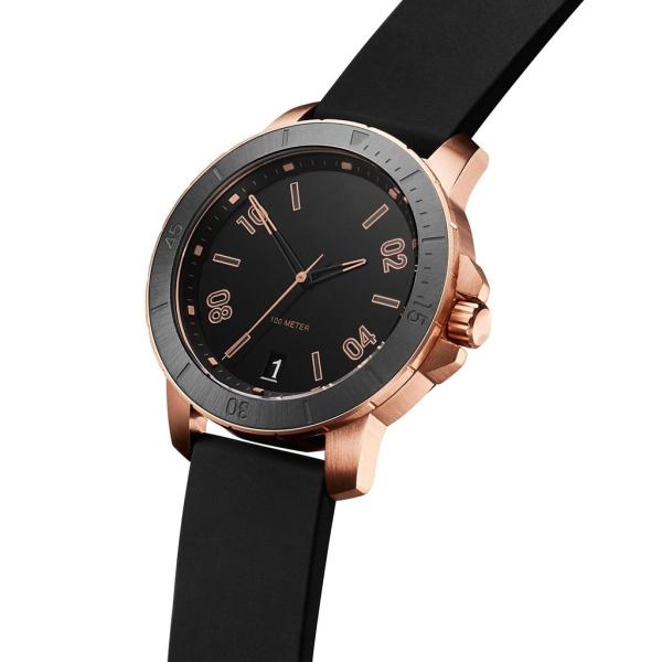 Japanese Movement Mens Watch Rubber Strap With Date , Water Resistant