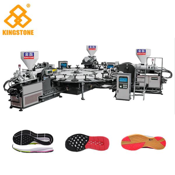 Four Color TPR Sole Sneaker Making Machine With 20 Stations Four Injectors