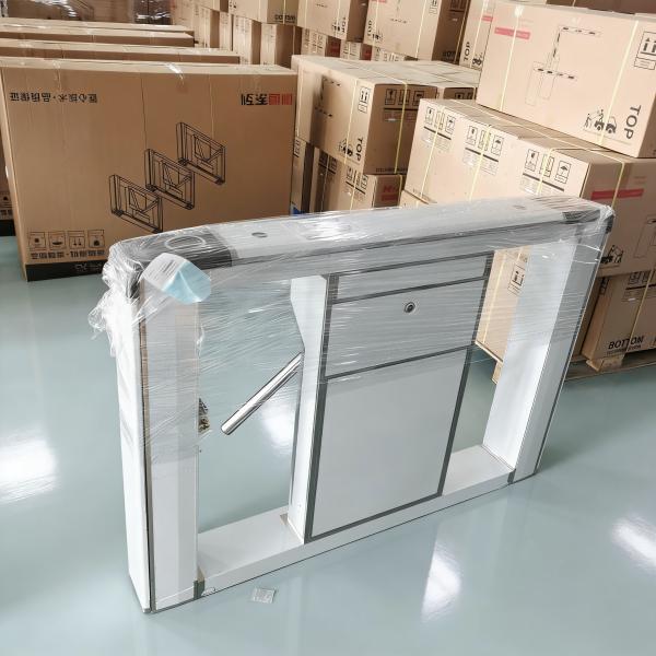 Custom Pedestrian Entry Three Bar Gate Facial Recognition QR Code IC Card Access Metal IP44 Rotating Door