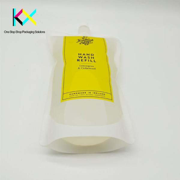 Transparent Liquid Packaging Pouch With Center Nozzle Beverage Spout Pouch 500ml