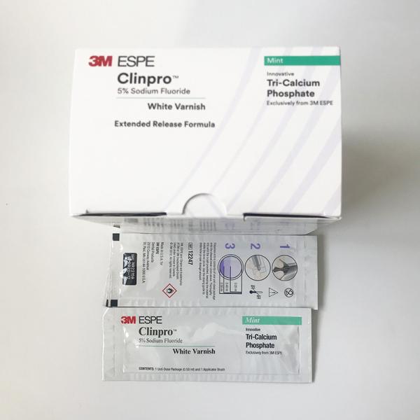 3M ESPE Dental Light Cure Unit 5% Sodium Fluoride White Varnish Mint Flavor