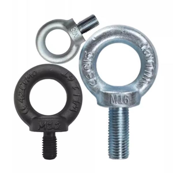 M20 M24 Metal Bolts Yellow White Black Zinc Electrophoresis Lifting Eye Bolt DIN580