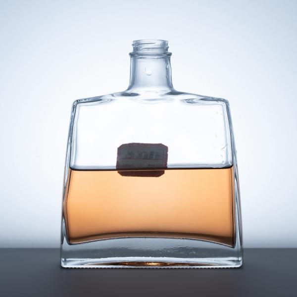Custom 750ml Liquor Spirit Brandy Glass Bottle Fancy Transparent 700ml Empty Alcohol