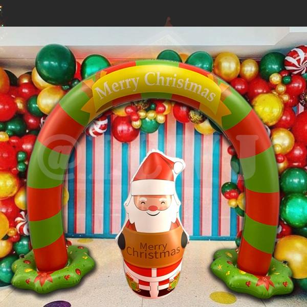 LC Inflatable Christmas Arch Large Outdoor Christmas Light Arch Christmas Lighted Arch