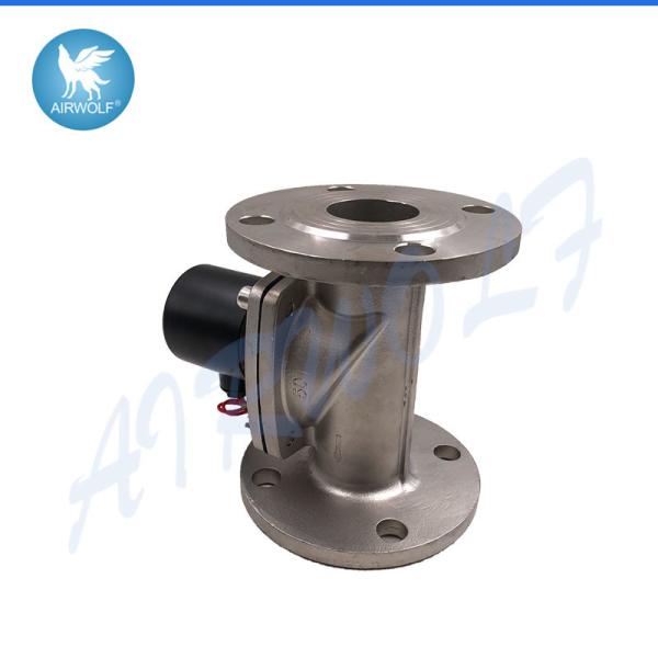 Válvula de solenoide de aço inoxidável flangeada normalmente fechada