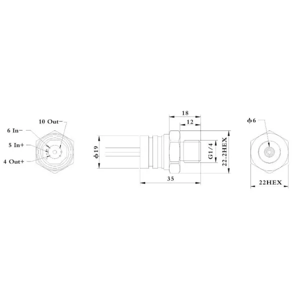 Line Arrangement with Thread Integrated Pressure Sensor OEM Level Sensor