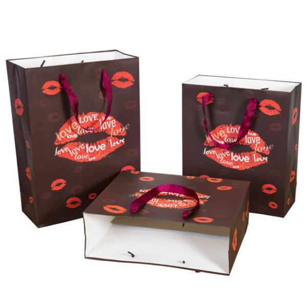 Customized Luxury Fancy Craft Gift Paper Bag with Logo Print and Gravure Printing Surface
