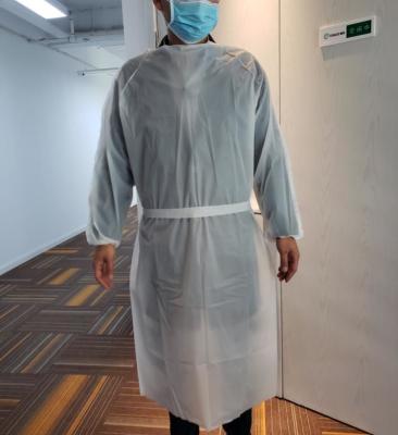 Medical use Disposable Isolation Gowns in White color and with water proof