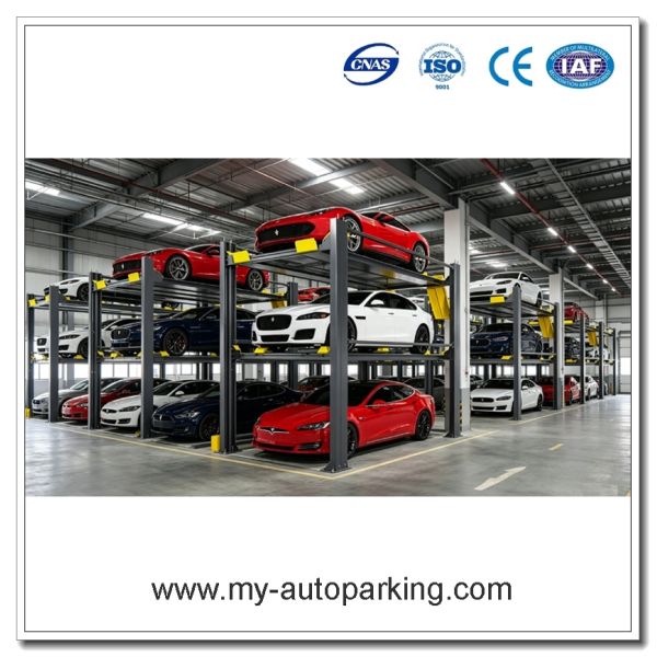 High Load Capacity Triple Stacker Car Parking Lift For Three Vehicle Storage