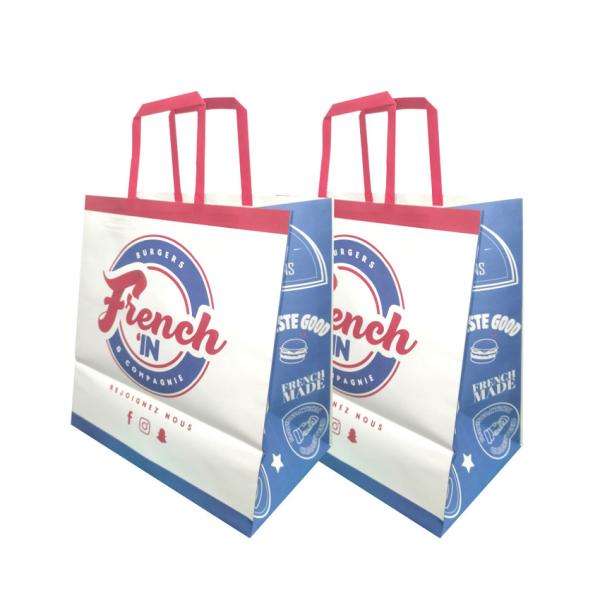 Custom Wedding Gift Paper Bags with Die-Cut Handles & Ribbon – Luxury Party & Event Packaging
