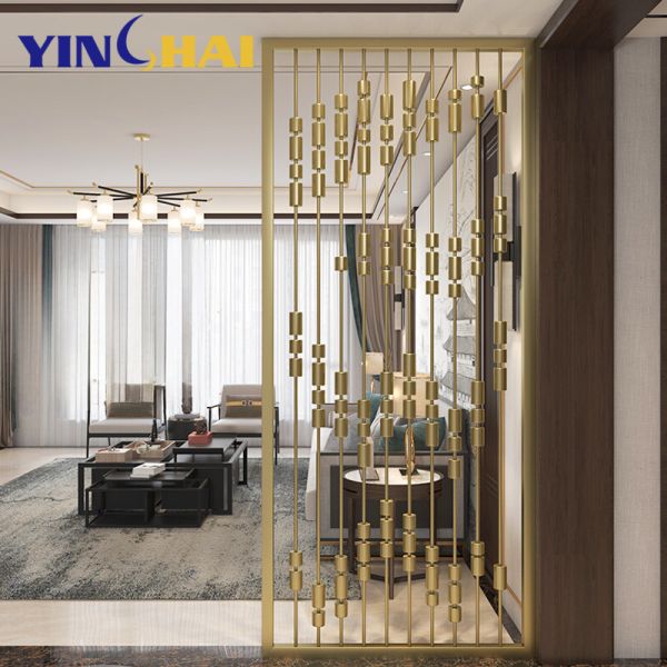 Customized Metal Room Dividers Decorative Luxury Stainless Steel For Hotel Living Room Bedroom