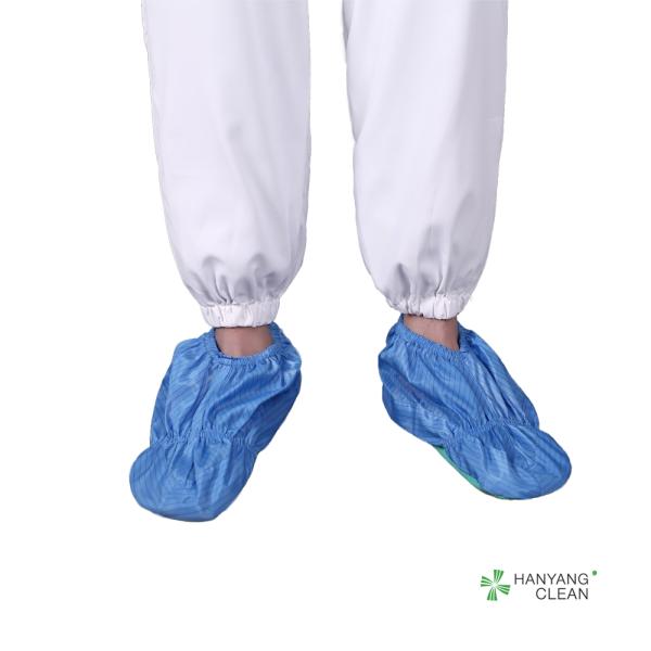 Крышки чистой комнаты многоразовые и washable голубой нашивки мягкие единственные противостатические ESD ботинка