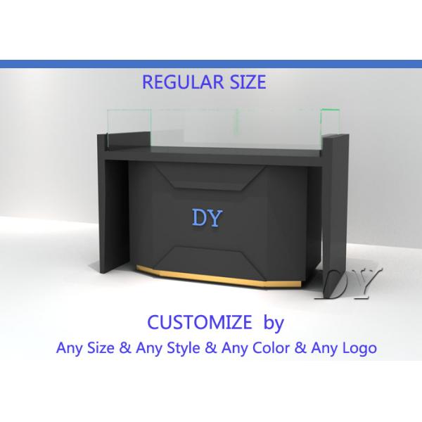 Matte Black Store Jewelry Display Cases / Jewellery Counter Display